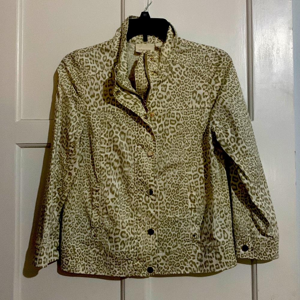 Chico’s animal print jacket size 00